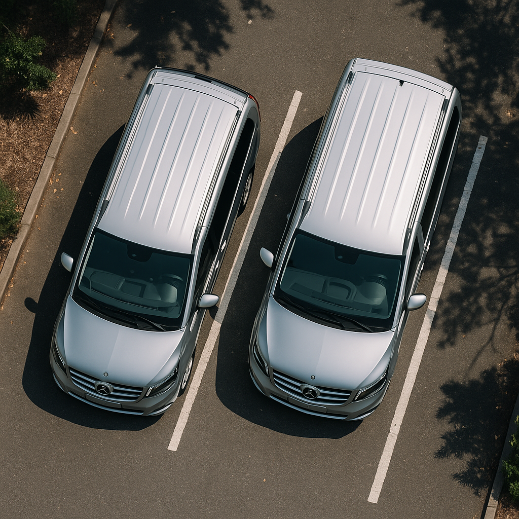 空拍機拍攝Benz Vito